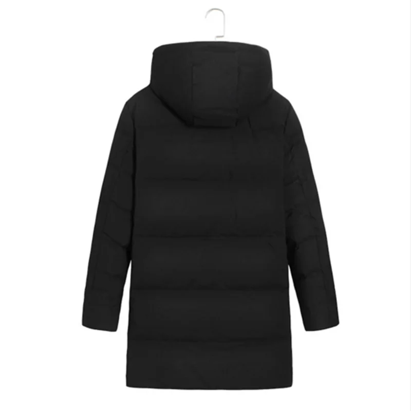 10XL 8XL белая длинная куртка на утином пуху Мужская плотная теплая университетская