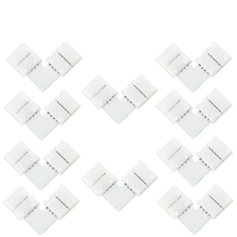 10 set L Форма светодиодный разъем 2 pin/3 pin/4 беспаечный штекер для 8 мм/10 мм