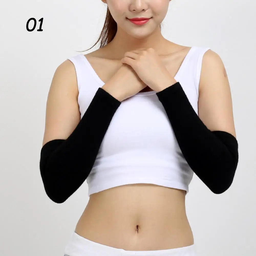 01 Black Arm Warmer Sparsil, шерстяные вязаные гетры унисекс, эластичные теплые перчатки, Осень-зима, 40 см, толстые, на запястье, налокотники, защита, длинный рукав - Цвет: 01 Black Arm Warmer