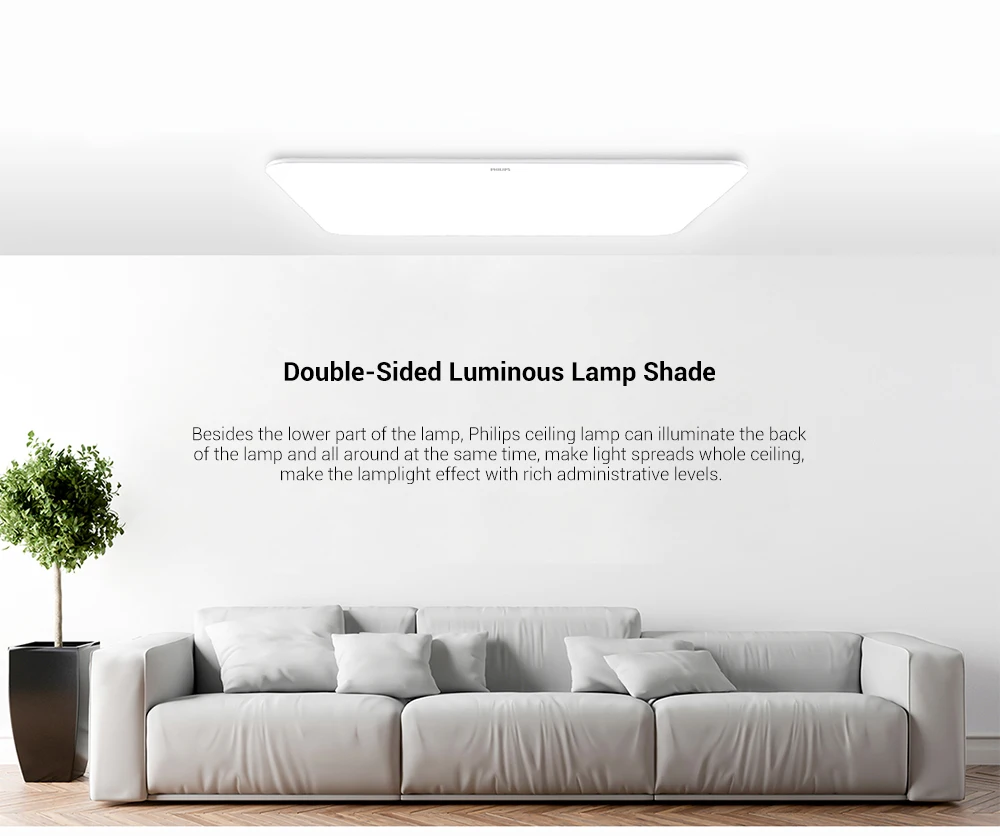 Original Philips Smart MS LED Ceiling Light APP Control 6200lm WiFi Bluetooth Adjustable Ceiling Lamp Mini Version