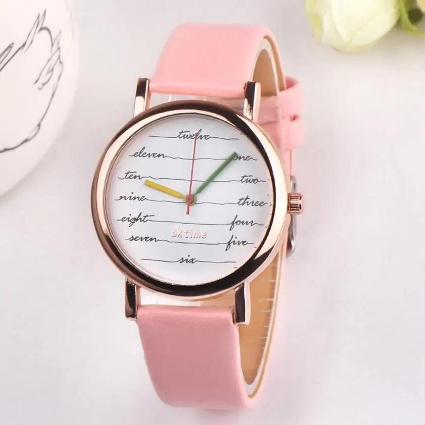 Relogio Feminino модные часы женские брендовые радужные с буквенным принтом женские наручные часы Kad N Saatleri Bayan наручные часы