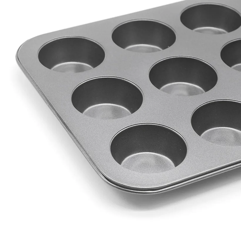Антипригарная форма для торта из углеродистой стали 12 чашек яиц выпекания кексы