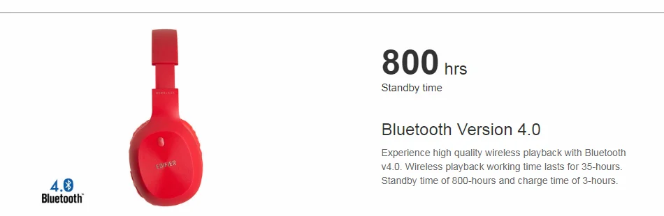 EDIFIER W800BT/W820BT стерео Bluetooth гарнитура беспроводная Bluetooth гарнитура Музыкальный компьютер шумоподавление HIFI гарнитура вызов