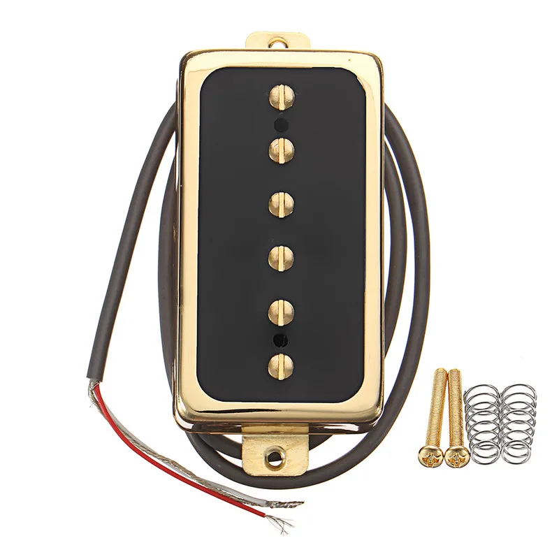 Gold Bridge 1 шт. Винтаж Alnico V Soapbar P90 Электрогитара шеи мост Пикап Набор хамбакеров для музыкальных инструментов Запчасти Аксессуары - Цвет: Gold Bridge