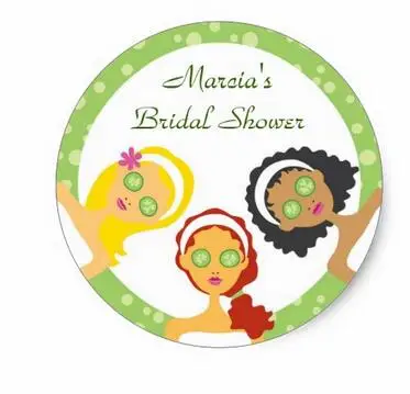 

1.5inch Spa Bridal Shower Favor Sticker