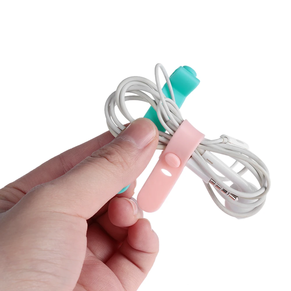 Силиконовые намотки для кабеля наушников 8 шт./лот мягкие USB кабели держатель