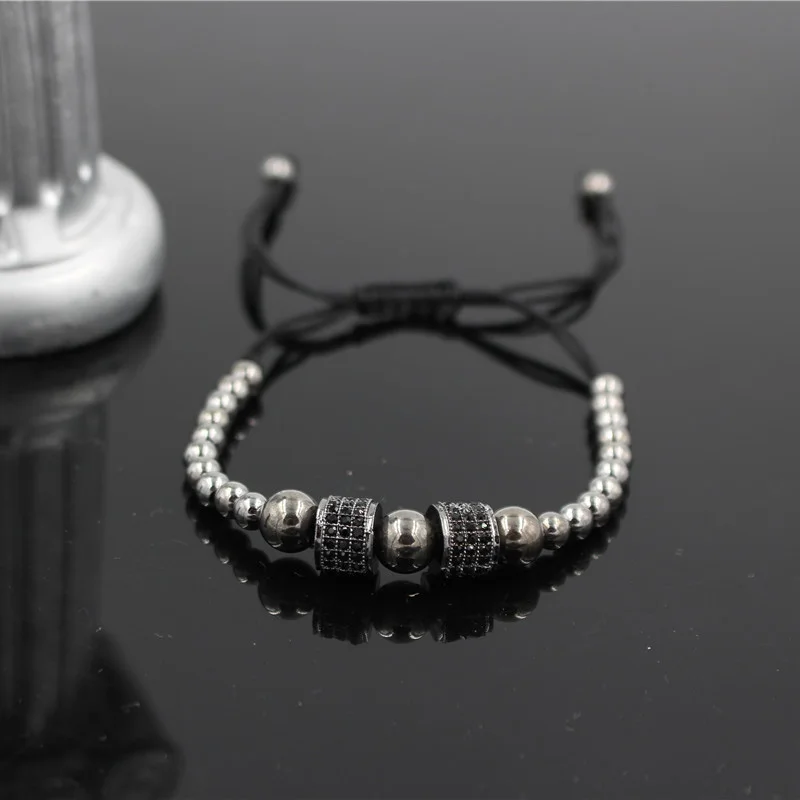 Модные Anil arjandas MACRAME ткань круглый трубчатый браслет Для мужчин штаны золотого цвета Цвет микро проложить циркониевые Бусы Браслеты с подвесками плетеный браслет ювелирные изделия