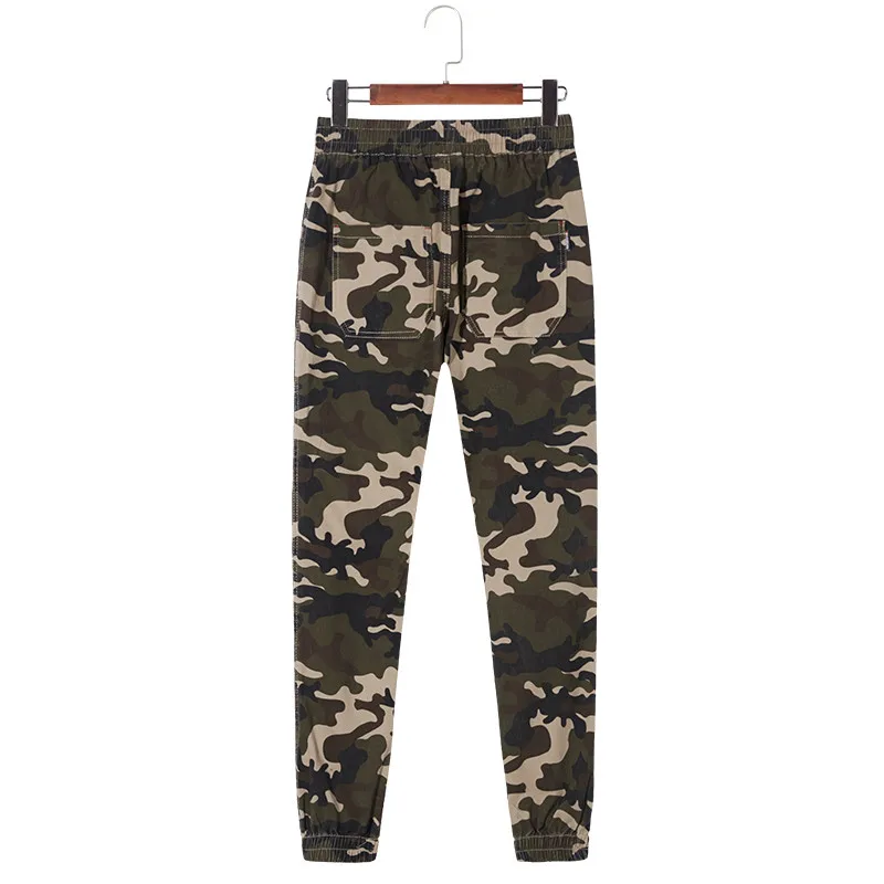 2017 Мужская Бегуном Осень Карандаш Гарем Брюки Мужчины Камуфляж Военные Потерять