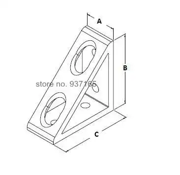 4 отверстия внутренние Угловые L образные кронштейны крепеж круглое отверстие