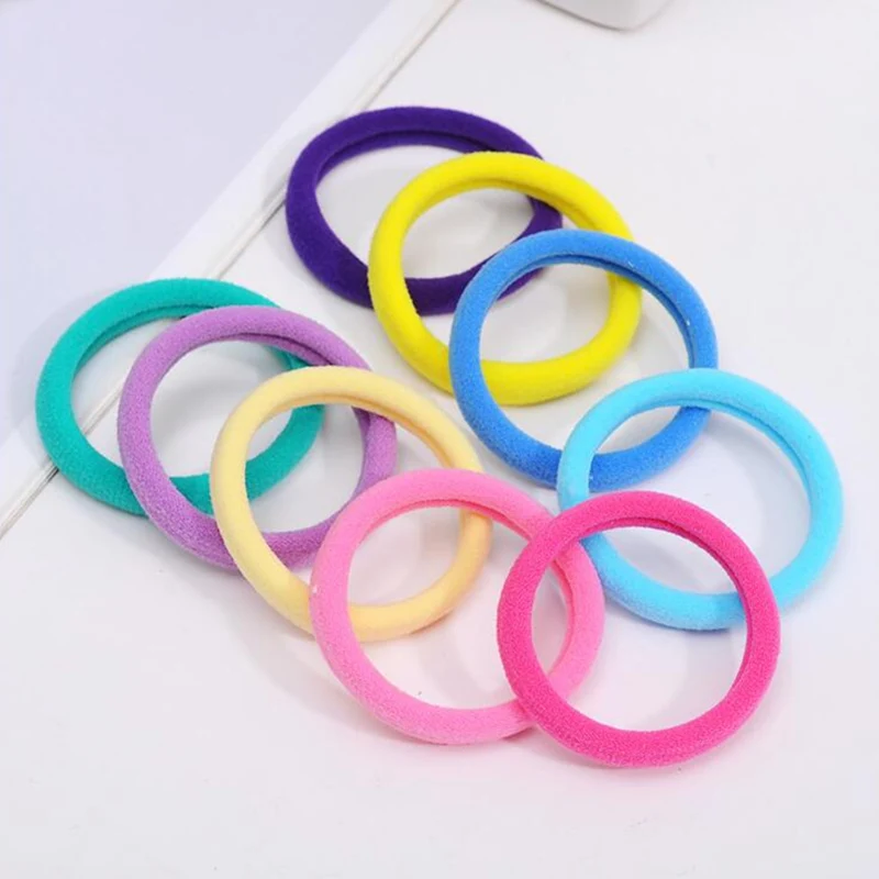100 шт. высокоэластичная Люминесцентная цветная бесшовная резинка для волос