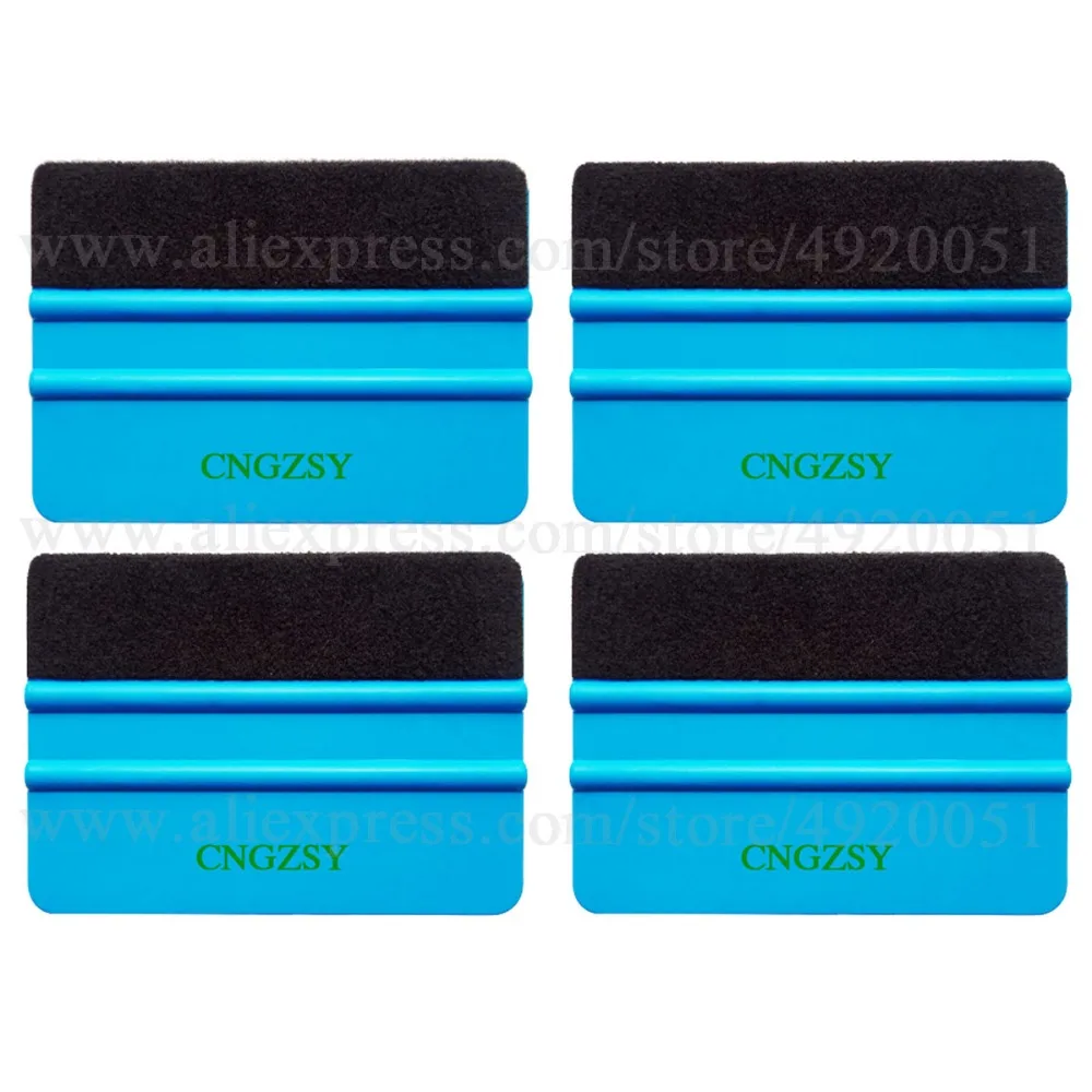 4 шт. прямоугольная прочная ручная синяя виниловой оберточной пленки наклейка