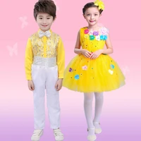 childrens ballet new style childrens costumes girls princess dress pettiskirt boys sequins bib pants chorus performance suits
