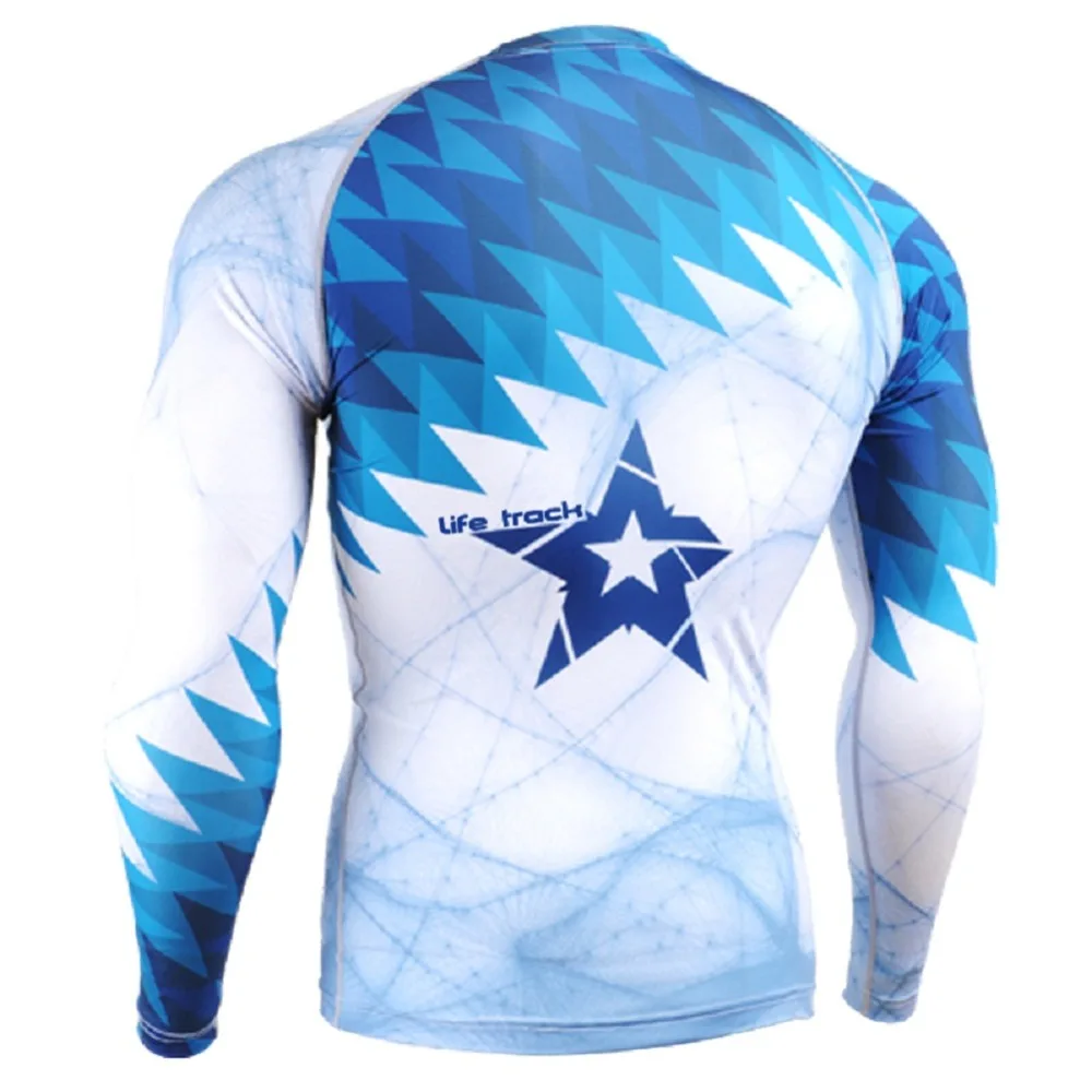 Мужские компрессионные трико с длинным рукавом для ММА тренажерного зала