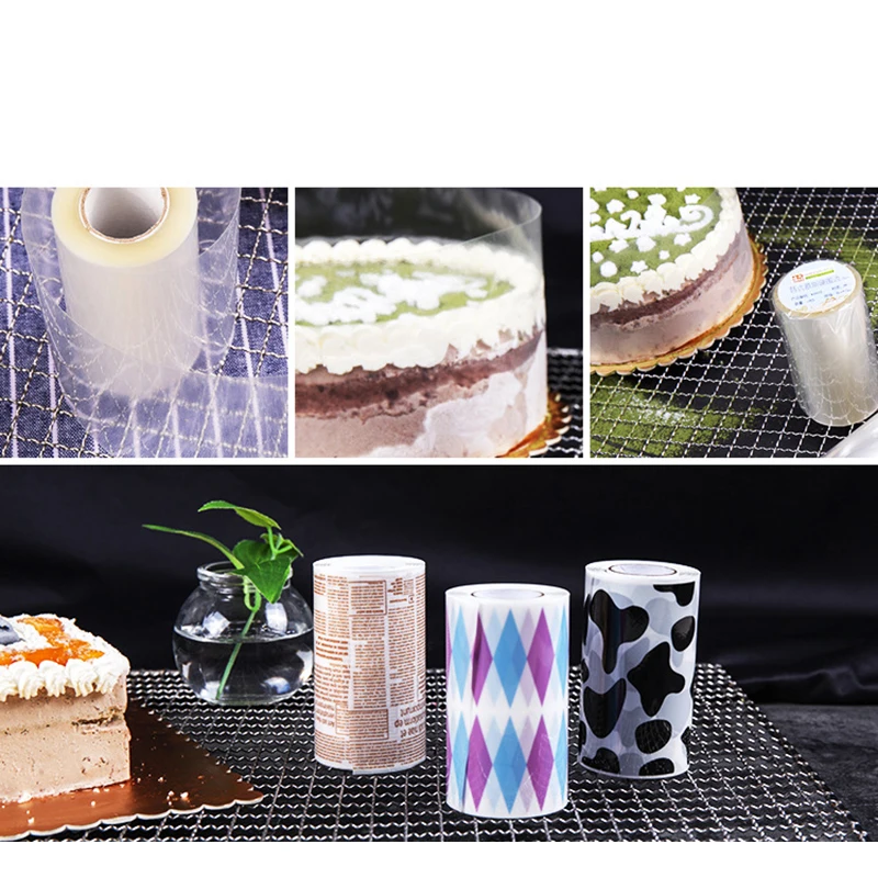 Прозрачная пластиковая лента для упаковки тортов сделай сам| |