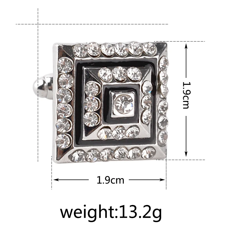 Мужская французская рубашка винтажные запонки модные стразы с финифтью