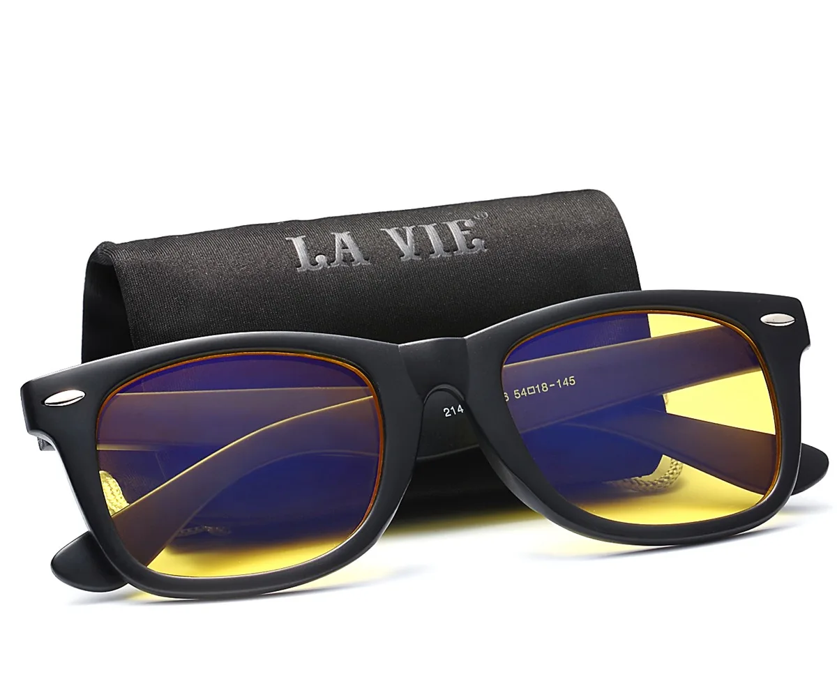 mattblack Бренд La Vie, анти-голубые лучи, компьютерные очки, игровые очки,, радиационные, устойчивые очки, Ретро стиль, очки для вождения - Цвет оправы: mattblack