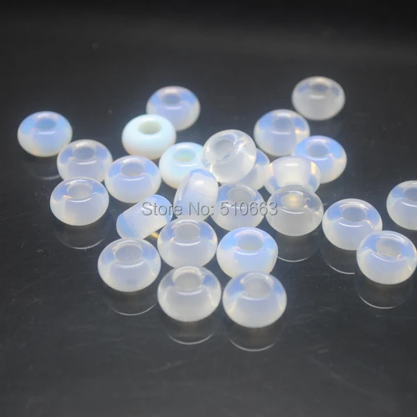 30 шт./лот бусина с большим отверстием из опала лунный камень среднего размера для