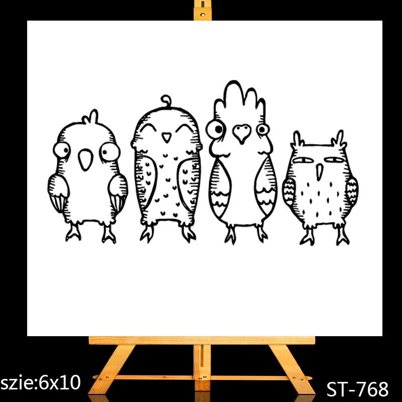 

AZSG Cute chick Clear Stamps/Seals For DIY Scrapbooking/Card Making/Album Decorative Silicone Stamp Crafts