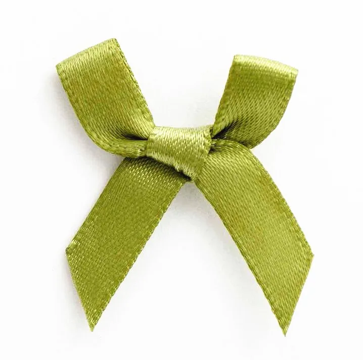 

500pcs DHL Free shipping Pre-Tied Satin Bows Mini Fabric Ribbon bows Sewing Crafts Appliques