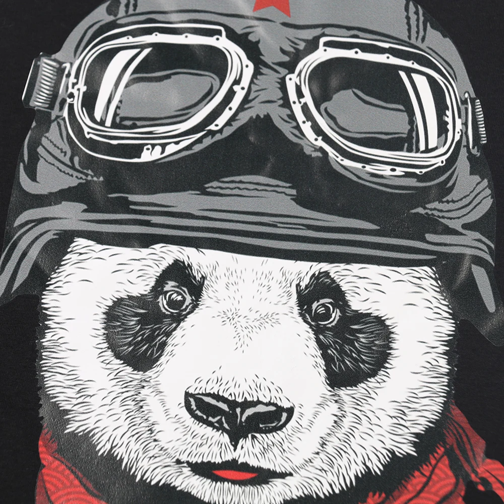 Футболка Happy Adventurer с пандой топ Мужская футболка из чистого хлопка новый дизайн