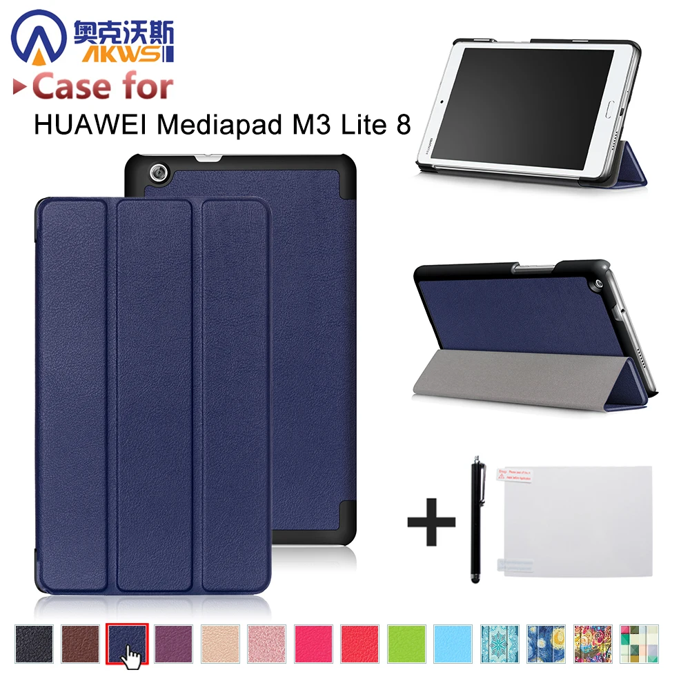 Чехол книжка с подставкой для Huawei Mediapad M3 Youth Lite защитный чехол планшета 8 5 дюймов