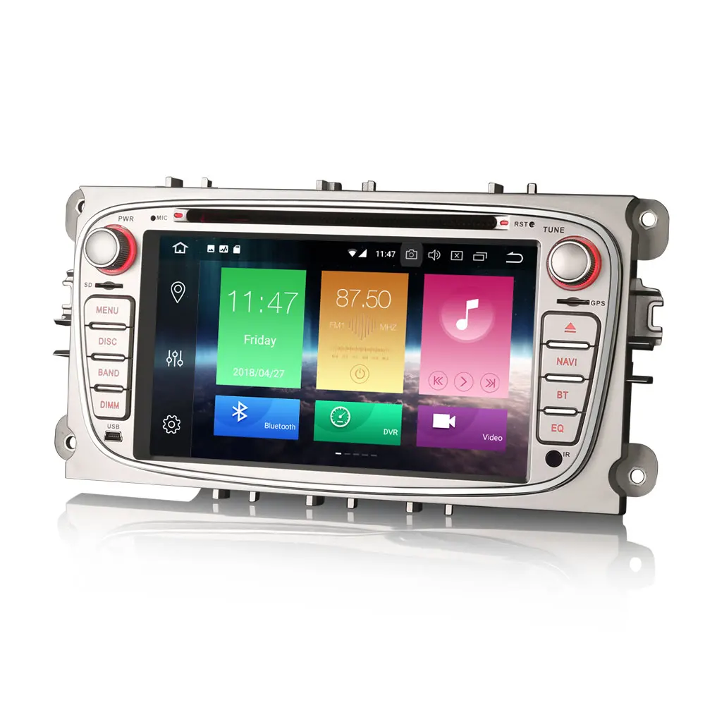 Erisin ES7409F 7&quot Android 8.0 Octa core 4G RAM Car DVD GPS Radio DVR DAB+ For Ford Mondeo Focus S/C-Max Galaxy | Автомобили и