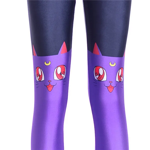 Модные Сейлор Мун с печатным рисунком Slim Fit Тонкий эластичный полиэстер Cos