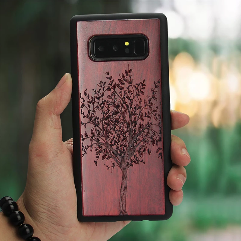 Чехол для samsung Note 8 Роскошный чехол с резьбой по дереву тотемное дерево цветок Galaxy