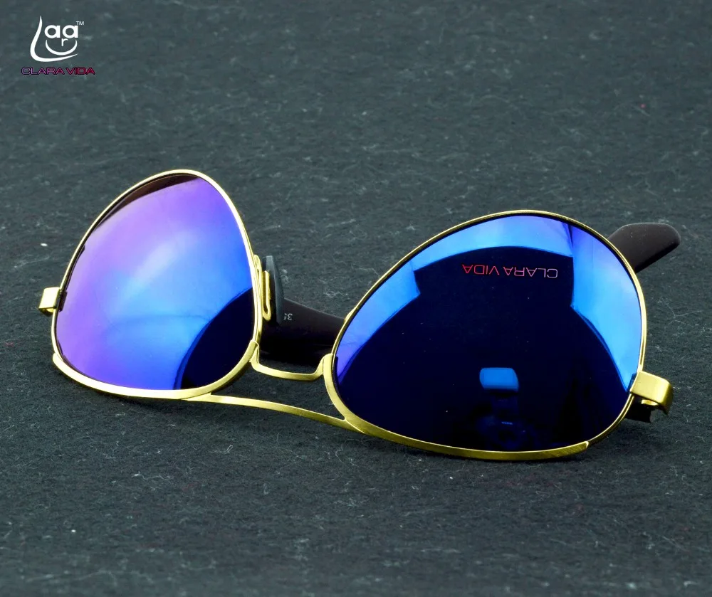 

2019 Promotion Men Acetate Shield Clara Vida Double Bridge Tr90 New Material Coated Polarized Sunglasses With Uv400 Uv100%