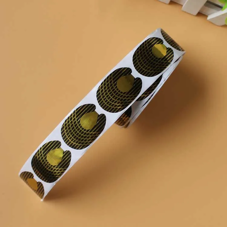 500pcs-roll 1 рулон(300/500 шт) Форма для ногтей наконечники направляющие удлинительные наклейки для акрилового УФ-геля красочные лаки для ногтей локон форма самоклеящаяся форма - Цвет: 500pcs-roll