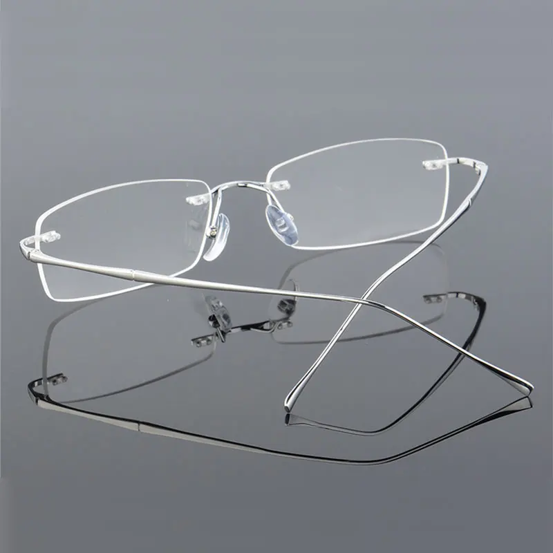 Reven Jate 632 Rimless Men Eyeglasses Frame Optical Prescription Glasses for Man Eyewear Fashion Rimless Spectacles (art.: 7a488f853) - 7a488f853