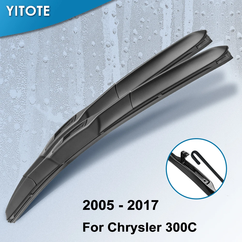 

YITOTE Windscreen Hybrid Wiper Blades for Chrysler 300C Fit Hook Arms 2004 2005 2006 2007 2008 2009 2010