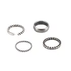 Мужское Винтажное кольцо с серебряной нитью, кольцо из нержавеющей стали для женщин и мужчин, унисекс, кольца для пар, панк, мужские кольца на палец