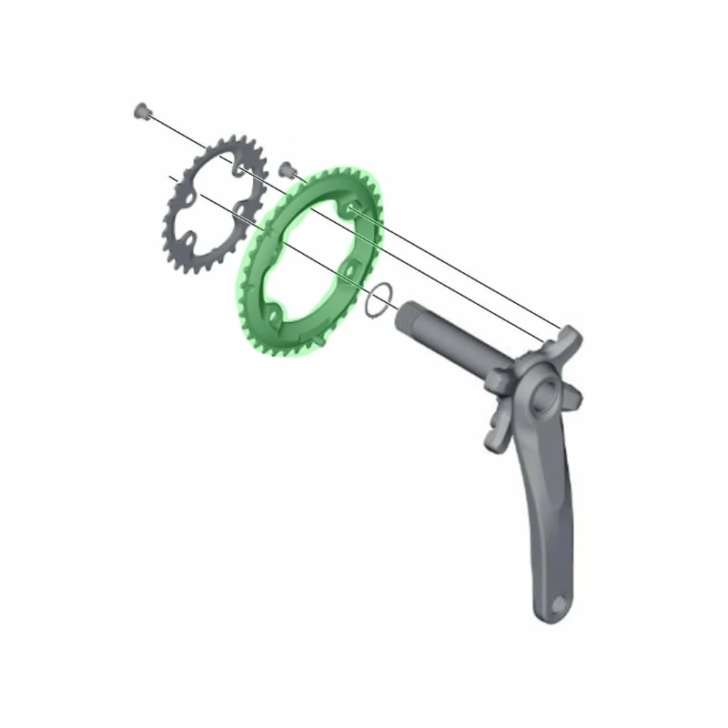 Shimano XT 2 х скоростная передняя Звездочка FC M8000 64BCD 96BCD с 34 24T 36 26т или 38 28Т комбинации