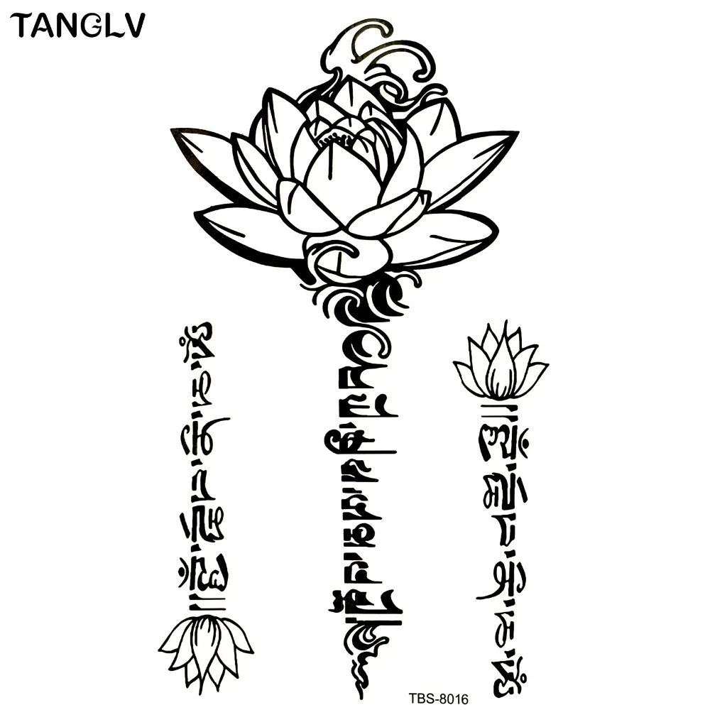 4 стиля Новое поступление флеш-наклейки для женщин тату большой цветок кулон