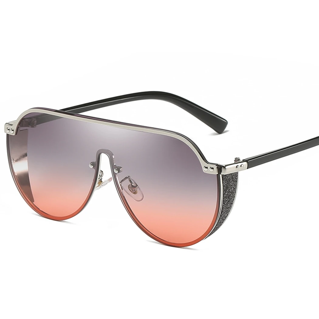 Женские и мужские солнцезащитные очки с плоским верхом круглые винтажные