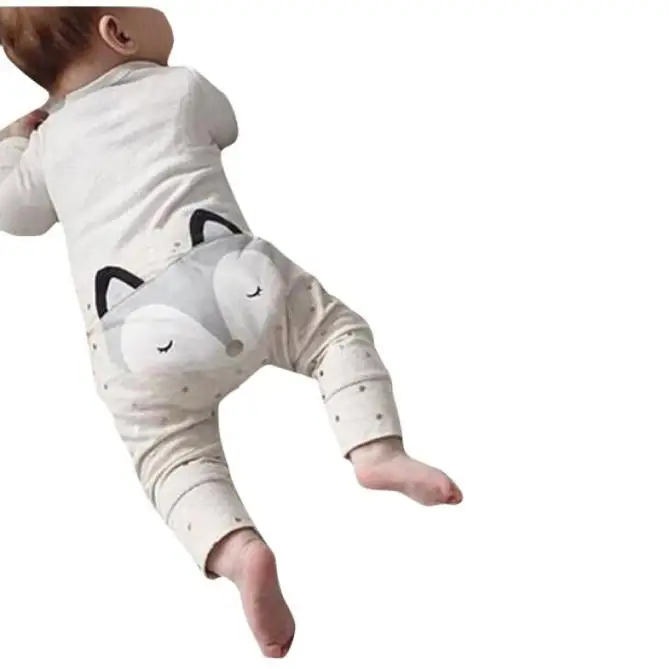 Infantil/штаны для маленьких мальчиков милые штаны девочек с рисунком кота лисы