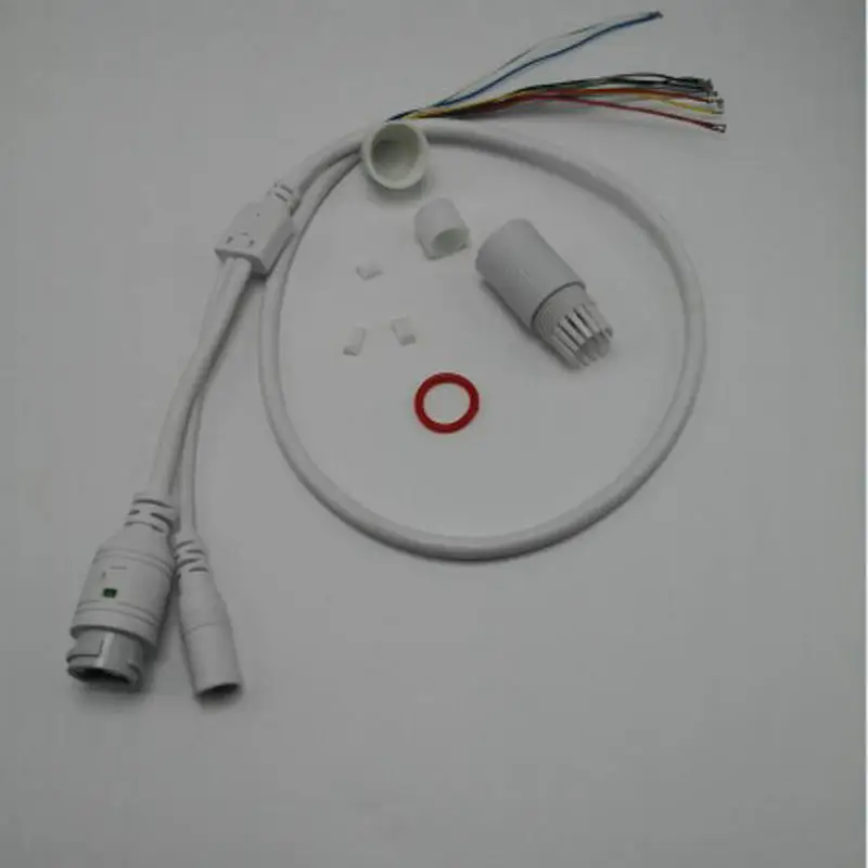 10PCS CCTV IP POE Network WiFi HD Camera PCB Module video power Weatherproof Cable RJ45 female & DC male White Free Shipping |