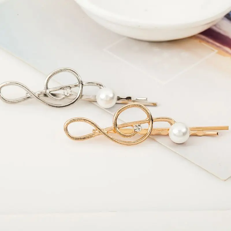 Геометрические заколки в Корейском стиле музыкальная нота форме скрипичного