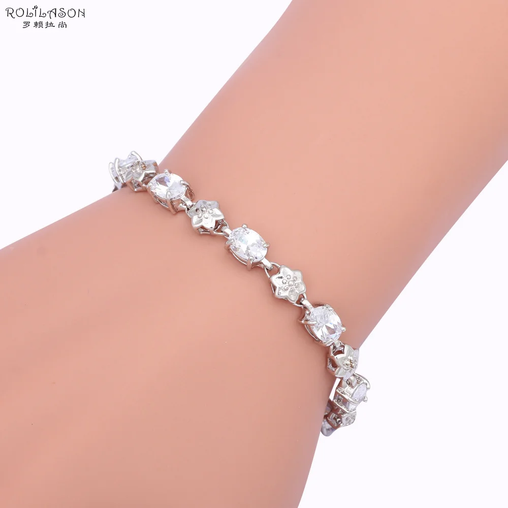 ROLILASON Королевский гранат ювелирные изделия Красный Циркон нежный Стиль