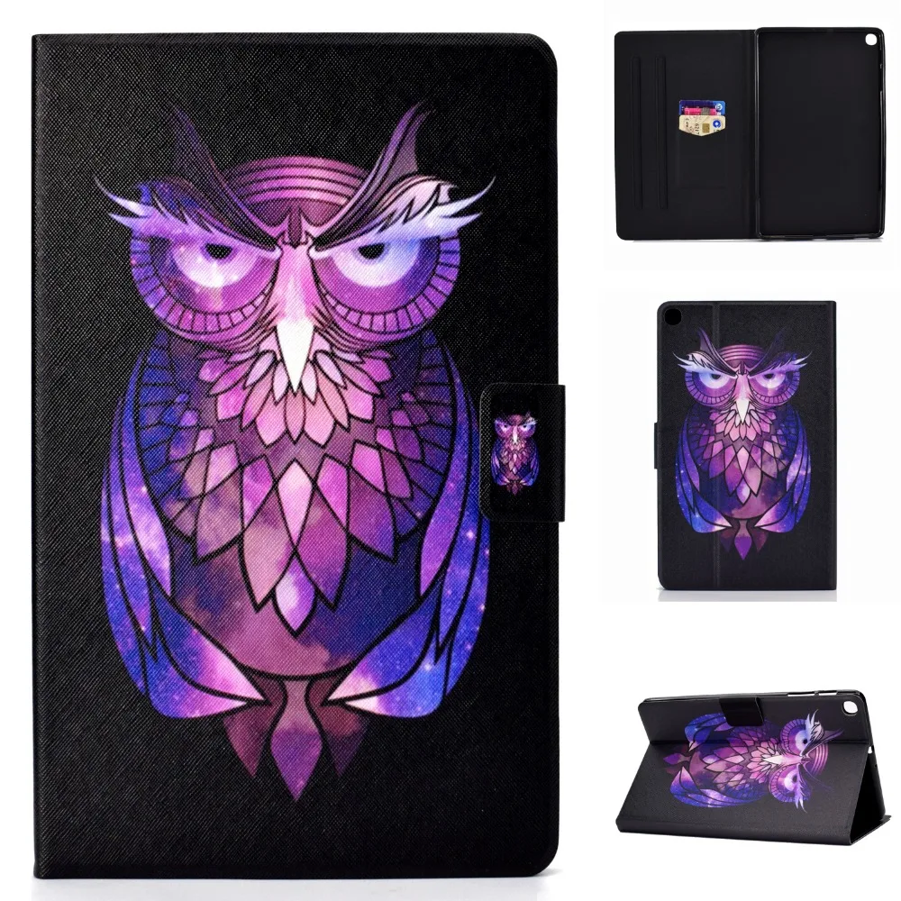 Чехол из искусственной кожи, кожаный футляр, откидная крышка-подставка для Samsung Galaxy Tab A 10,1 T510 T515 SM-T510 SM-T515 Coque+ пленка+ ручка
