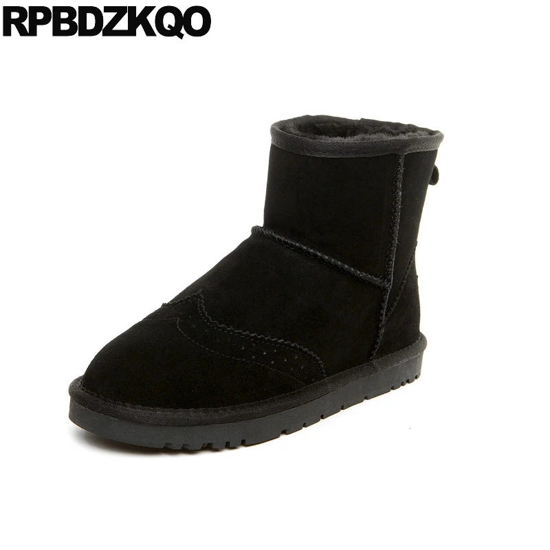 Модные Дизайнерские мужские зимние ботинки с мехом Искусственный мех ботильоны