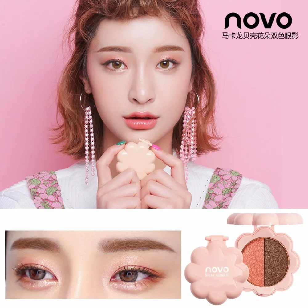 Палитра теней для век с блестками 2 цвета долговечные мерцающие матовые тени