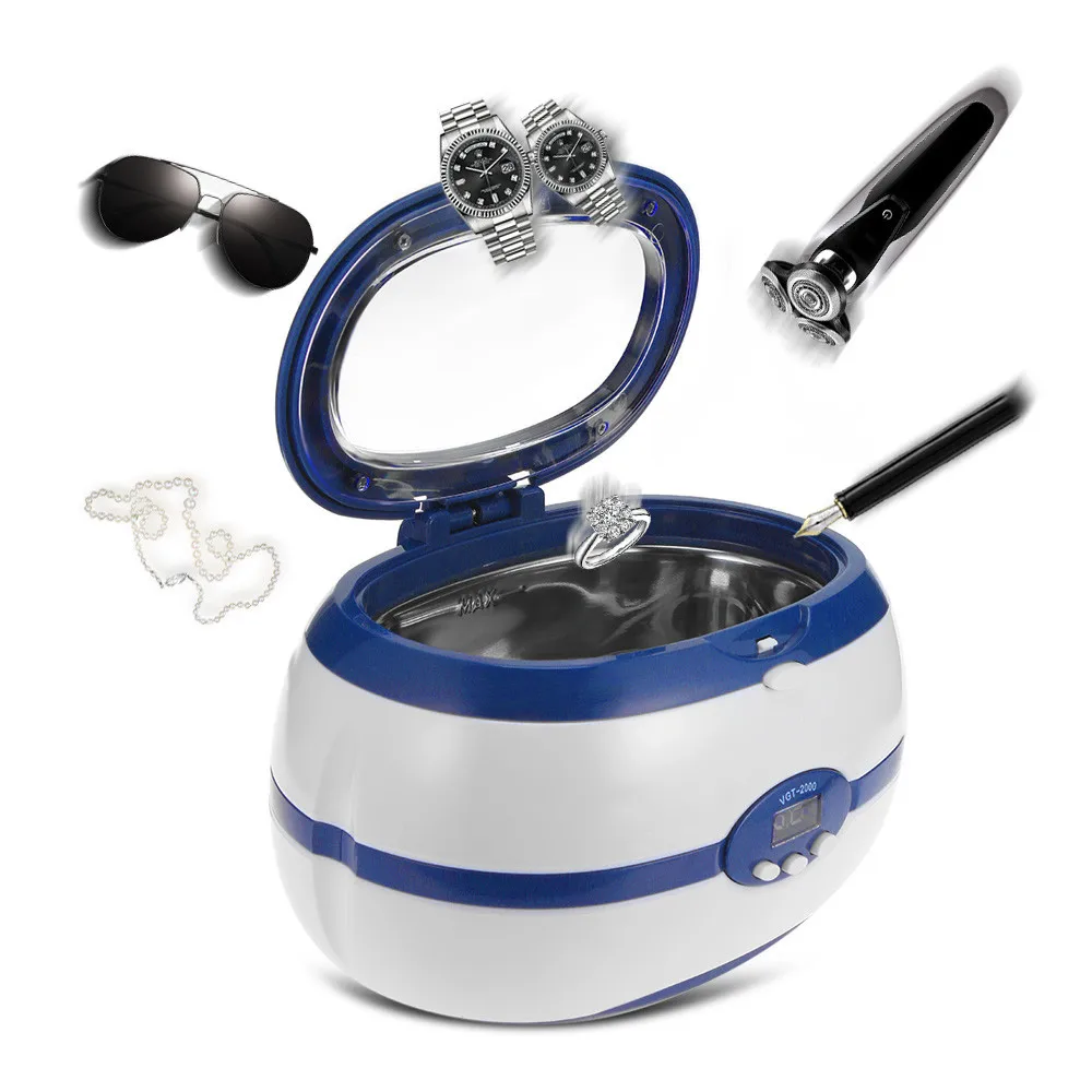 Multifunctional Ultrasonic Nail Sterilizer Cleaning Machine Household Glasses Jewelry Watch Razor Disinfection Cleaner Tool | Красота и