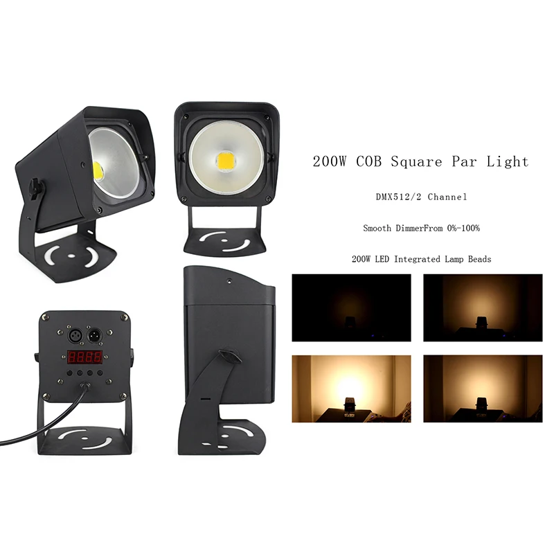 LED Par свет с COB 200 Вт высокой мощности алюминия DJ DMX Led Луч мыть стробоскопический