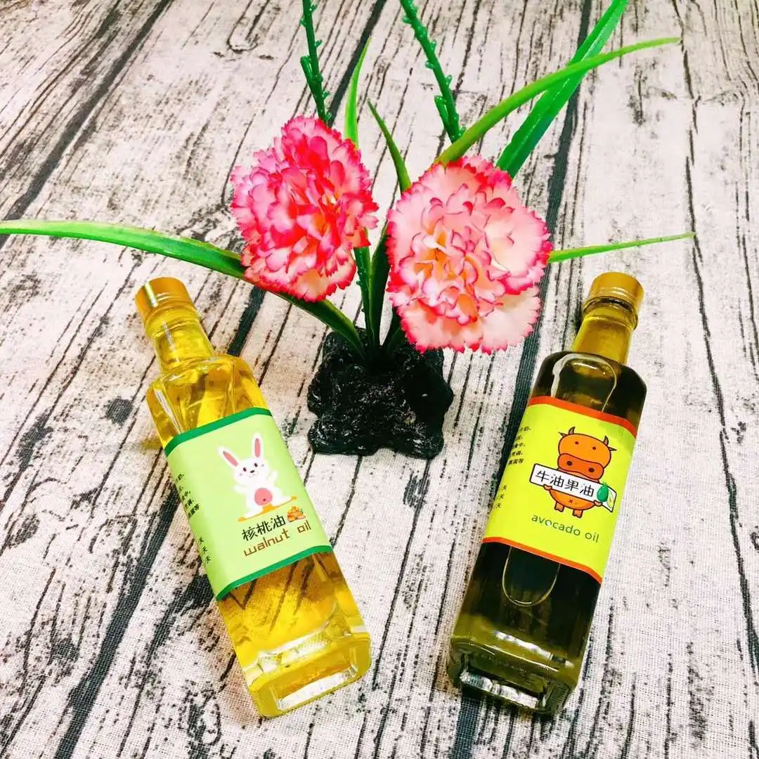 

Olive Oil Bottle Camellia Oil Glass Bottle 100ml Rapeseed Oil Flax Oil Packing Empty Size Walnut Oil Bottle