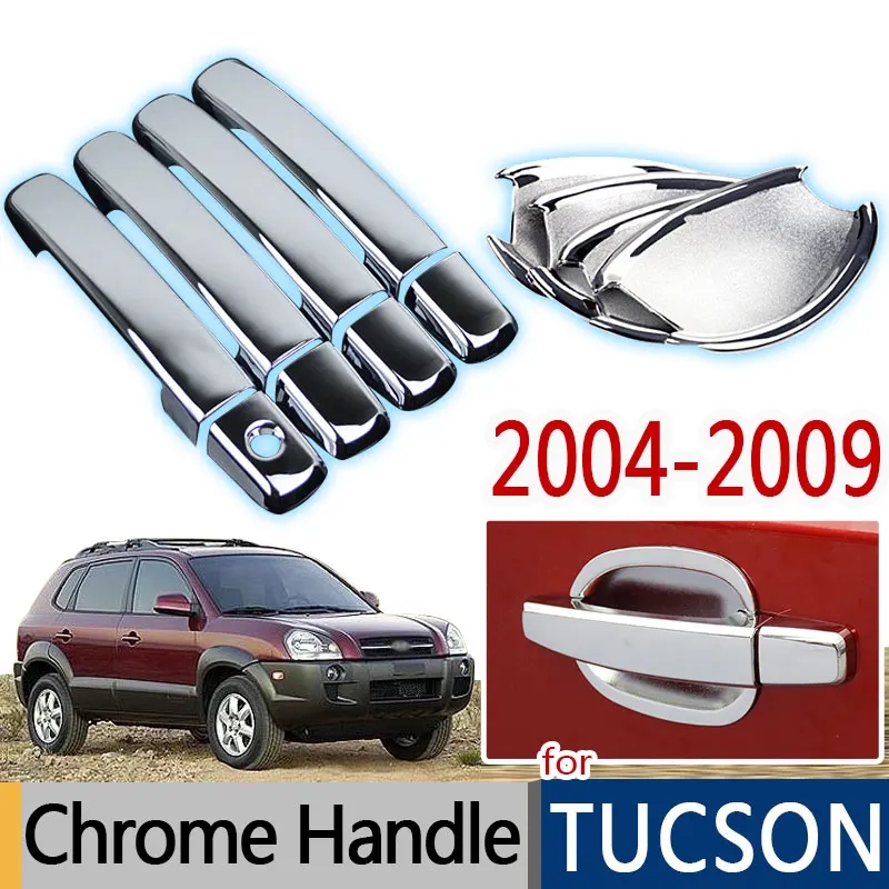 Горячая Распродажа аксессуары для Hyundai Tucson 2004-2009 Хромированная ручка двери 2005 2006
