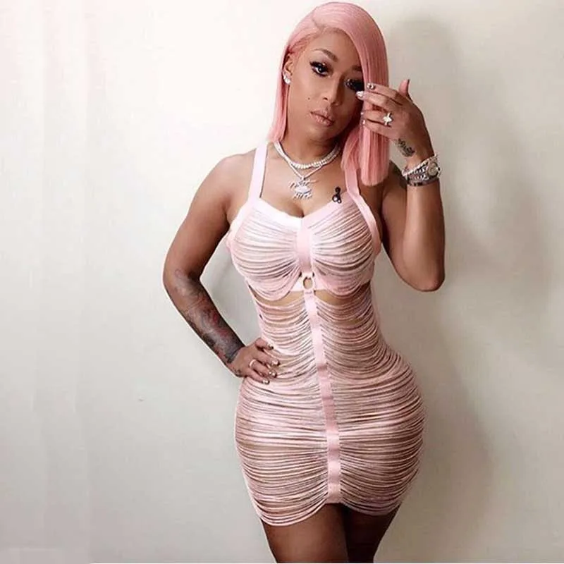 Новое платье абрикос розовый узкий ремешок Tasse затянуть Мини Мода пикантный для