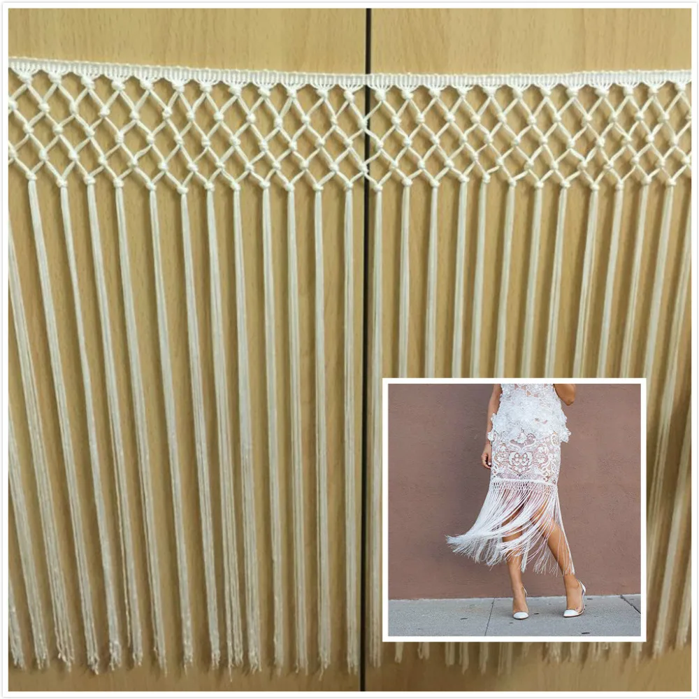 Бесплатная доставка DIY вискоза кружевная бахрома с кисточками этническое