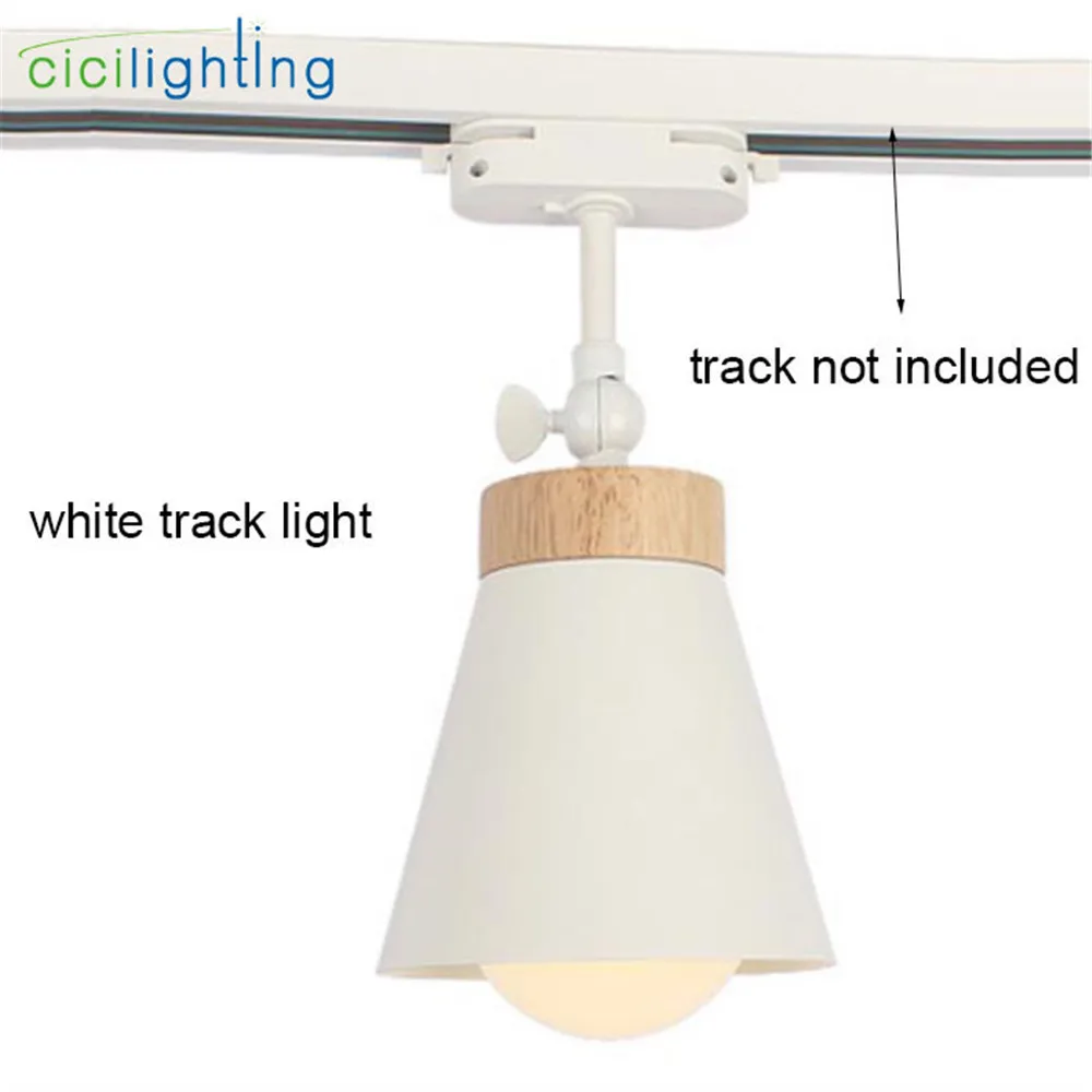 white track light 7 Вт E27 Светодиодный светильник для магазина одежды, витрины, выставочный светодиодный потолочный светильник, потолочный светильник, деревянный декор, отслеживающая лампа - Испускаемый цвет: white track light